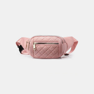 Zenana Quilted Multi Pocket Waist Belt Bag**