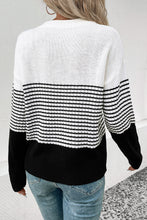 Striped Drop Shoulder Sweater**