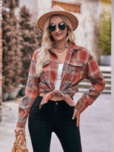 Plaid Dropped Shoulder Longline Shirt**