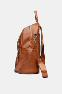 PU Leather Convertible Backpack