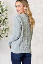 BiBi Cable Knit Round Neck Sweater**