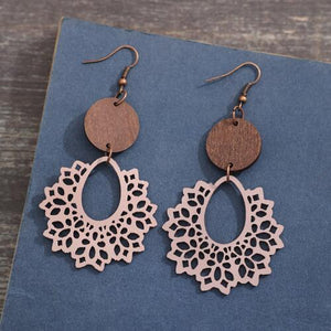 Geometric Cutout Dangle Earrings**