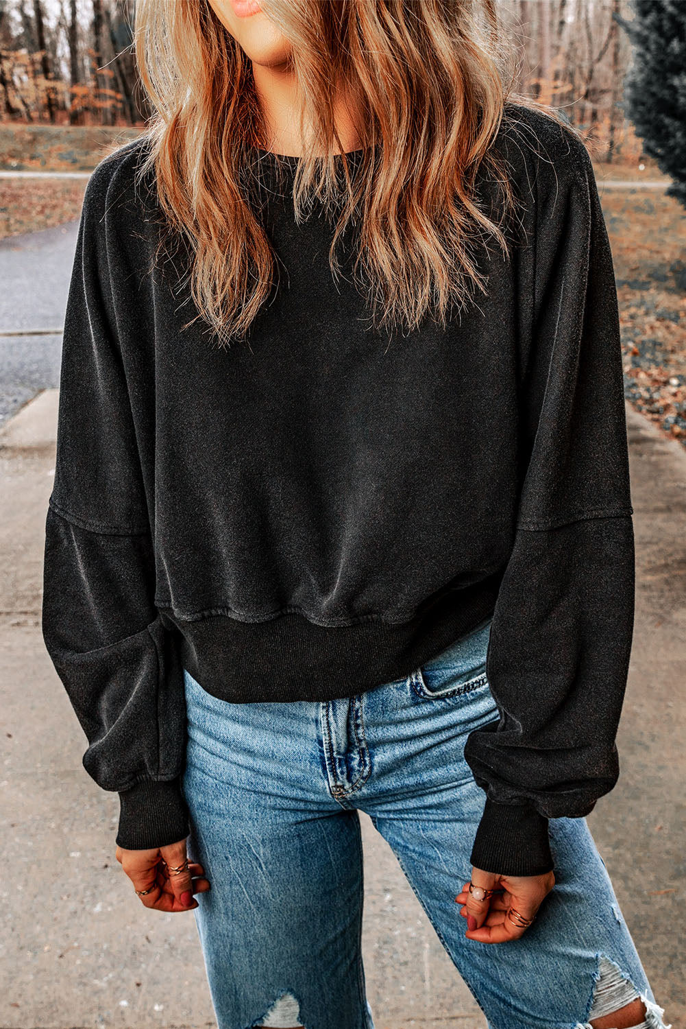 Free people outlet open back sweatshirt