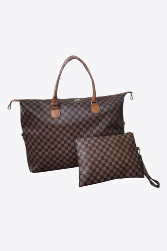 Checkered Two-Piece Bag Set**