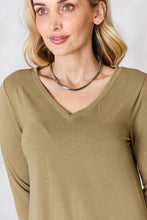 Zenana Full Size V-Neck Long Sleeve T-Shirt