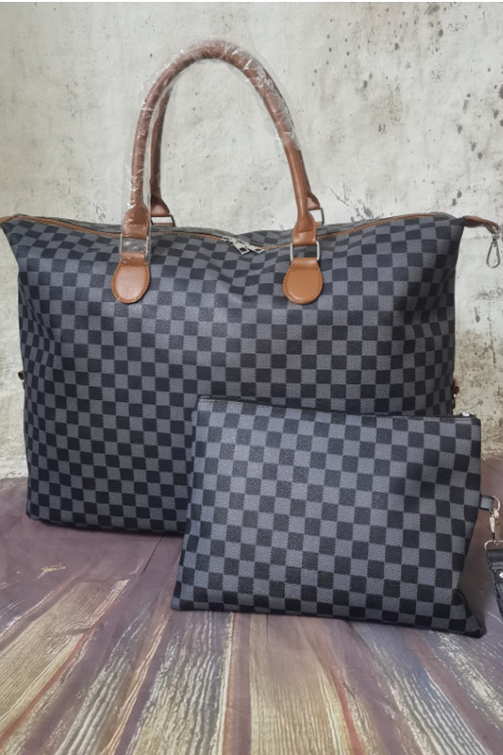 Checkered Two-Piece Bag Set – Style Me Apparel