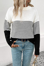 Striped Drop Shoulder Sweater**