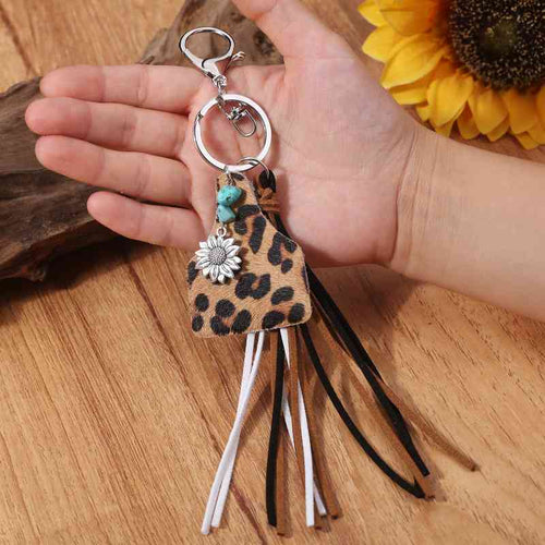 Turquoise Fringe Detail Key Chain**