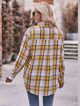 Plaid Dropped Shoulder Longline Shirt**