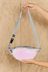 Fame Festival Baby Sequin Front Single Zipper Fanny Pack**