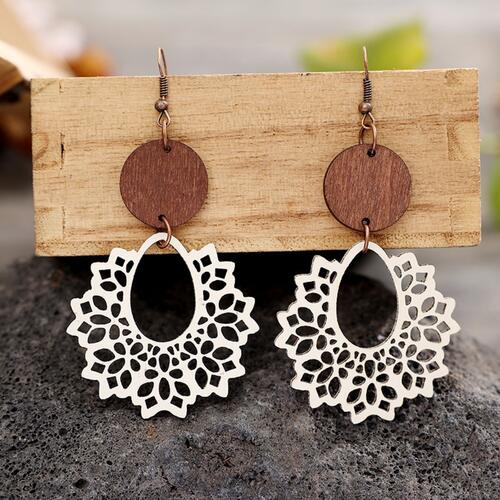 Geometric Cutout Dangle Earrings**