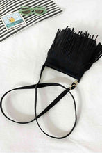 Adored PU Leather Crossbody Bag with Fringe**