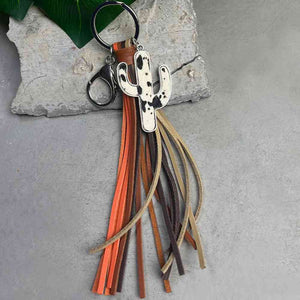 Cactus Keychain with Tassel**