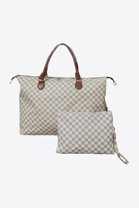 Checkered Two-Piece Bag Set**