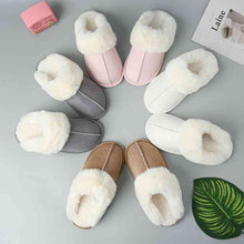 Faux Suede Center Seam Slippers