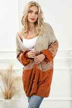 Color Contrast Ball Decoration Medium Long Cardigan**