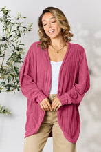 Basic Bae Full Size Ribbed Cocoon Cardigan**