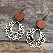 Geometric Cutout Dangle Earrings**