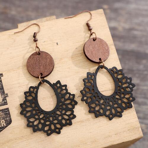 Geometric Cutout Dangle Earrings**