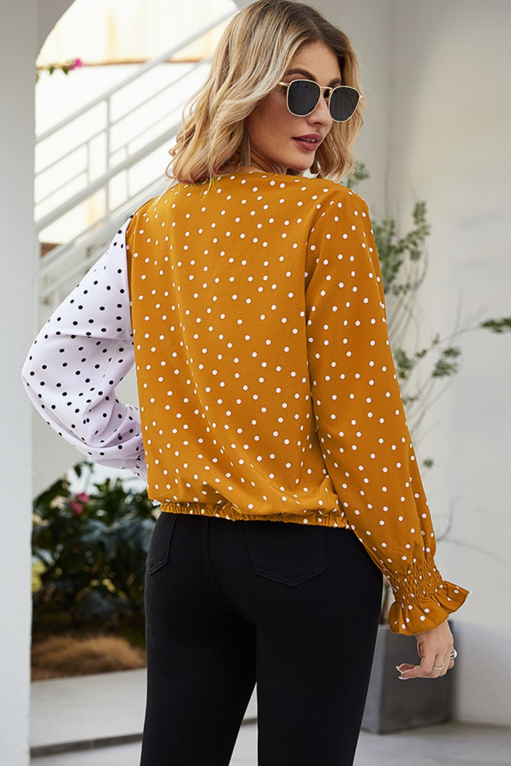 Yellow Polka Dot Blouse