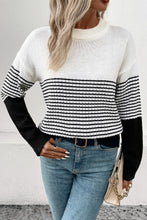 Striped Drop Shoulder Sweater**