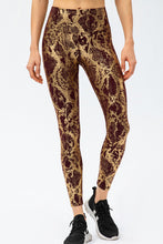 Animal Print Slim Fit Wide Waistband Long Sports Pants**