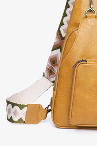 Adored Take A Trip PU Leather Sling Bag**