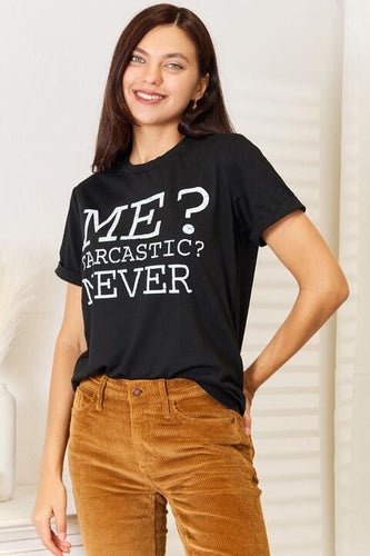 Simply Love Letter Graphic Round Neck T-Shirt**