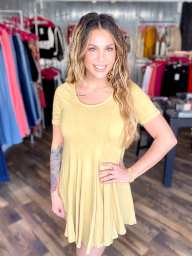 Mustard Swing Dress